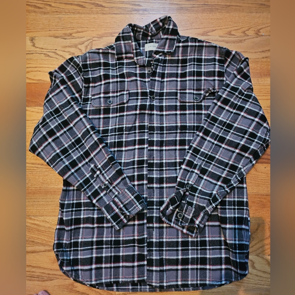 Jachs Heavy Button Up Flannel Shirt, Large